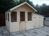 8 x 8 Sun Chalet with 6 x 8 Side Storage Shed